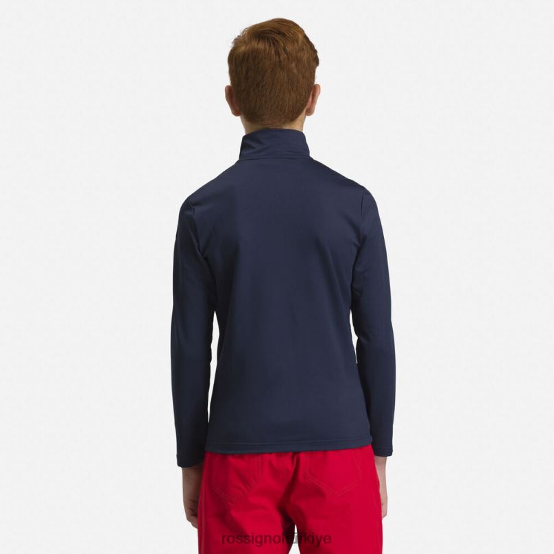 Rossignol yarım fermuarlı streç polar üst koyu lacivert erkek çocuklar üstler F0TFH1235
