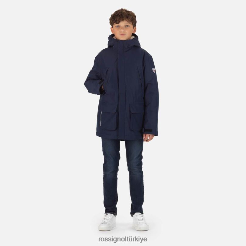 Rossignol parka koyu lacivert gençler üstler F0TFH1157