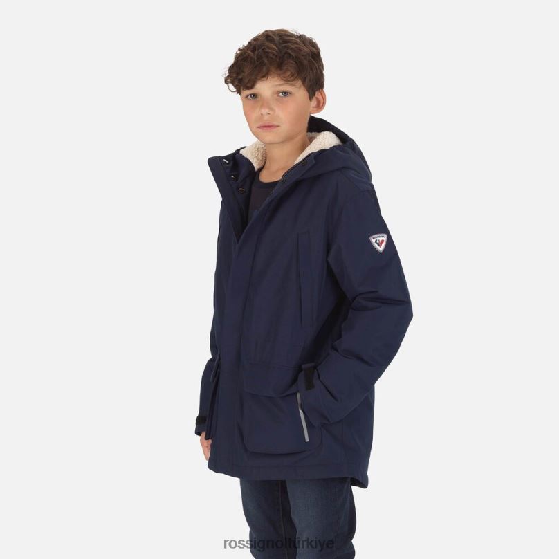 Rossignol parka koyu lacivert gençler üstler F0TFH1157