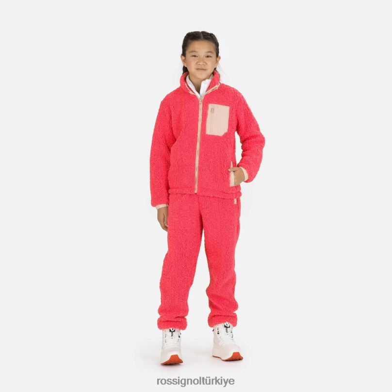 Rossignol polar ceket pembe kaldırma gençler üstler F0TFH1153