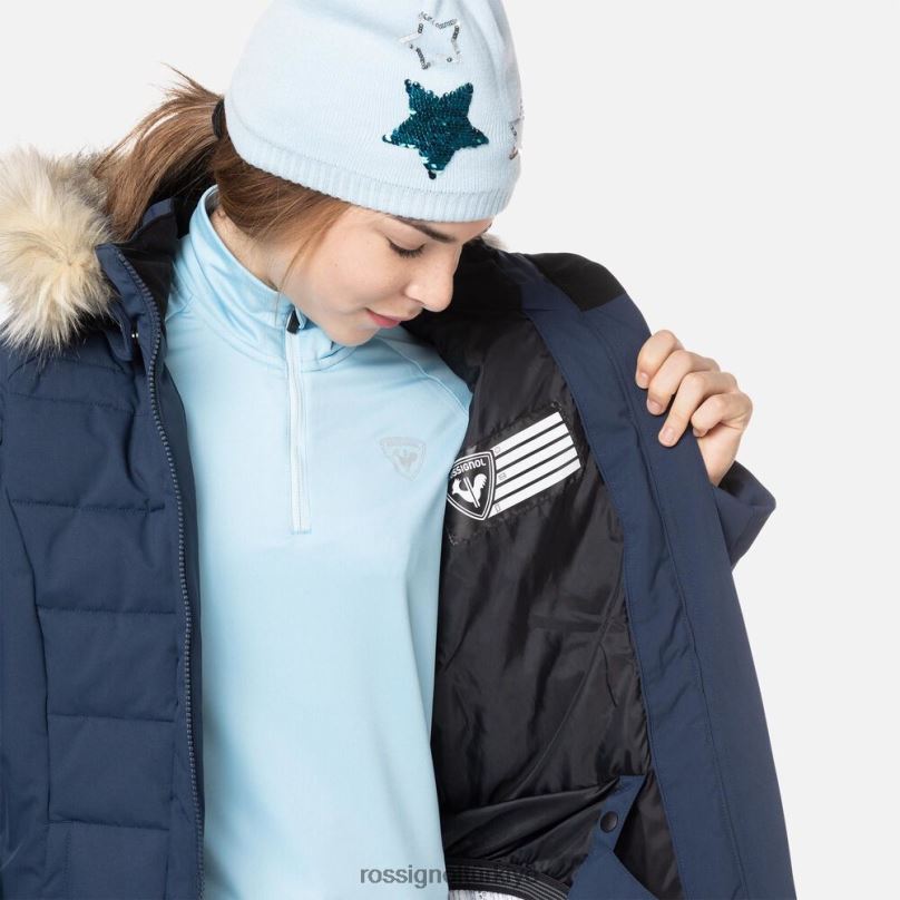Rossignol polydown kayak ceketi koyu lacivert kızlar üstler F0TFH1175