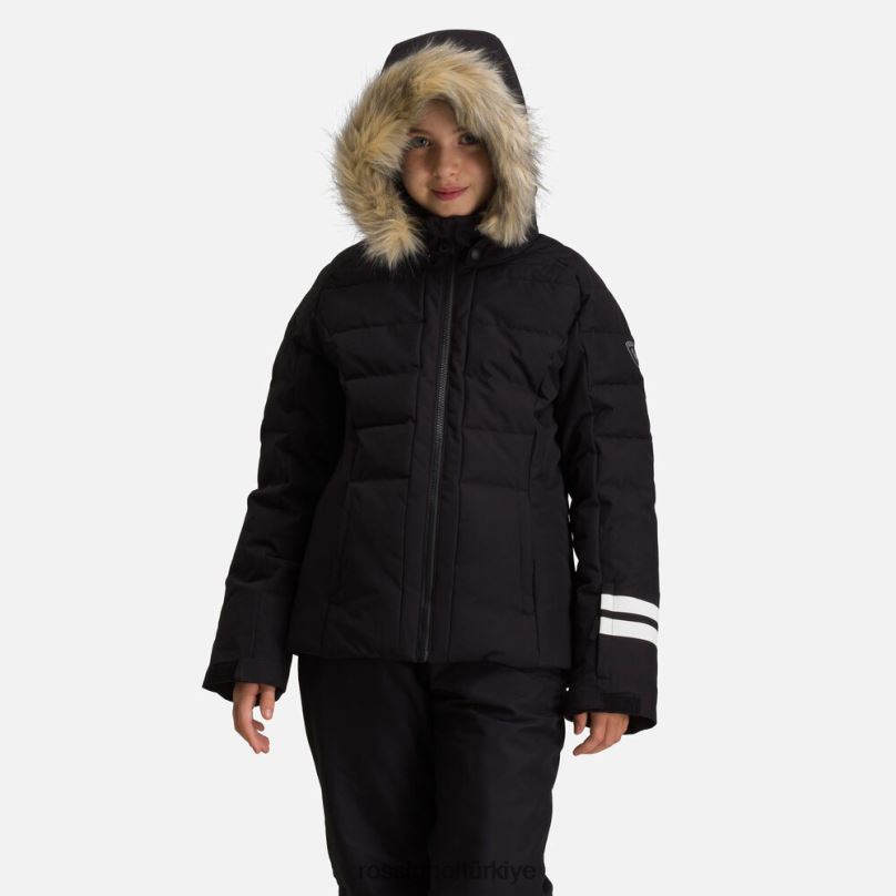Rossignol polydown kayak ceketi siyah kızlar üstler F0TFH1213
