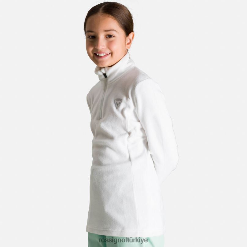 Rossignol yarım fermuarlı polar beyaz kızlar üstler F0TFH1144