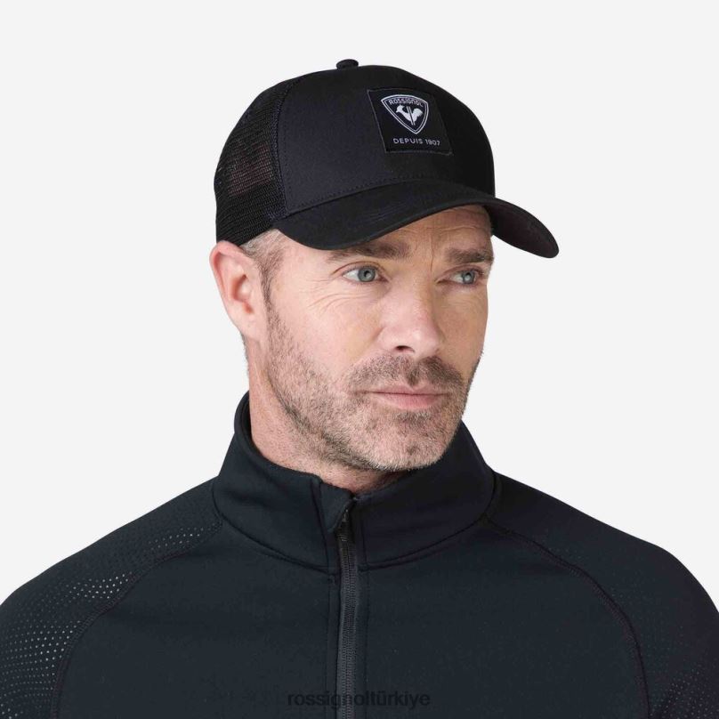 Rossignol kurumsal file şapka siyah erkekler Aksesuarlar F0TFH72