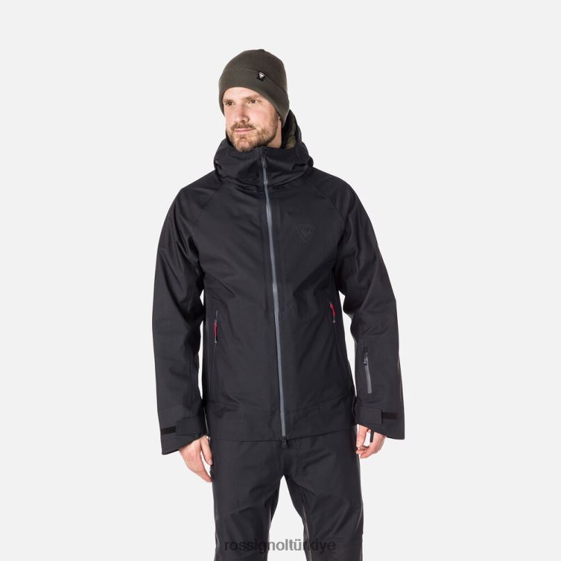 Rossignol skpr üç katmanlı ceket siyah erkekler üstler F0TFH529