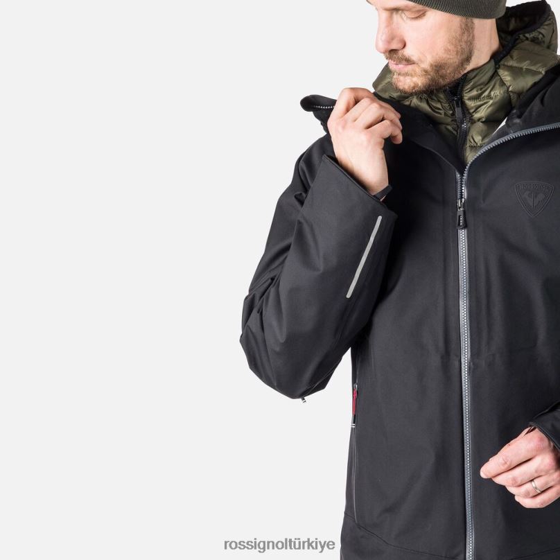 Rossignol skpr üç katmanlı ceket siyah erkekler üstler F0TFH529