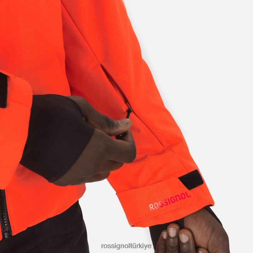 Rossignol kahraman kalkış kayak ceketi neon kırmızısı erkekler üstler F0TFH605