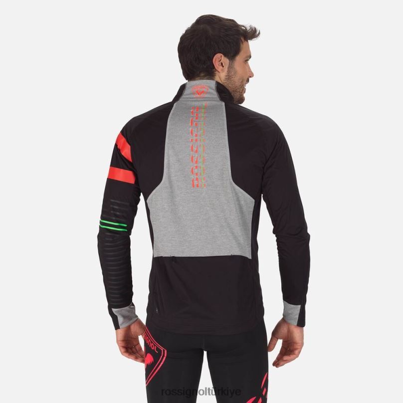 Rossignol poursuite nordic kayak ceketi karbon siyahı erkekler üstler F0TFH92