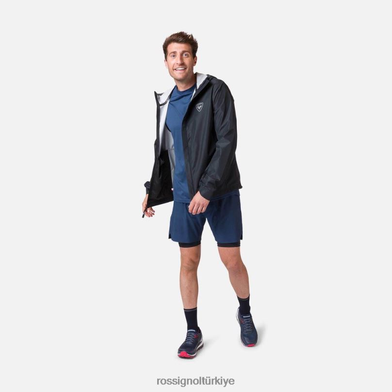 Rossignol aktif yağmurluk siyah erkekler üstler F0TFH264