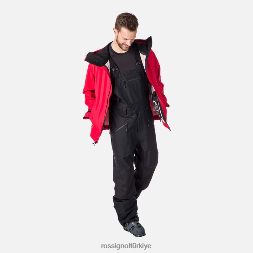 Rossignol skpr üç katmanlı önlük pantolonu siyah erkekler dipler F0TFH129