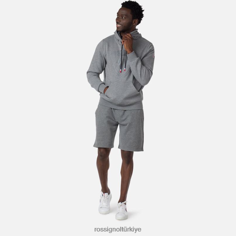 Rossignol logolu pamuklu şort funda grisi erkekler dipler F0TFH498