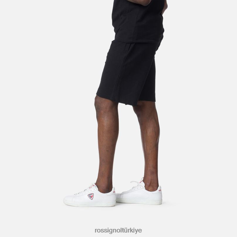 Rossignol logolu pamuklu şort siyah erkekler dipler F0TFH459