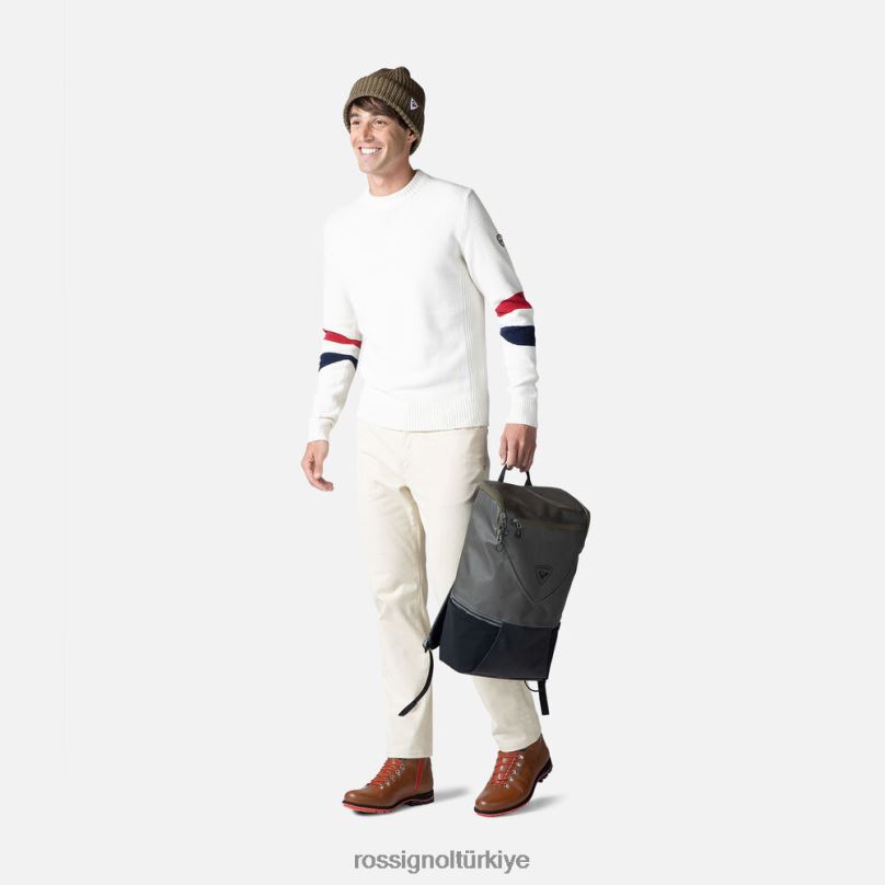 Rossignol imzalı örgü kazak beyaz erkekler üstler F0TFH441
