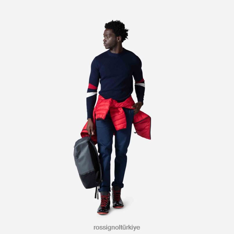 Rossignol imzalı örgü kazak koyu lacivert erkekler üstler F0TFH445