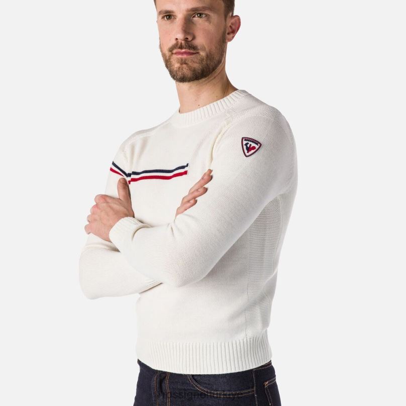 Rossignol odysseus yuvarlak yakalı kazak beyaz erkekler üstler F0TFH651