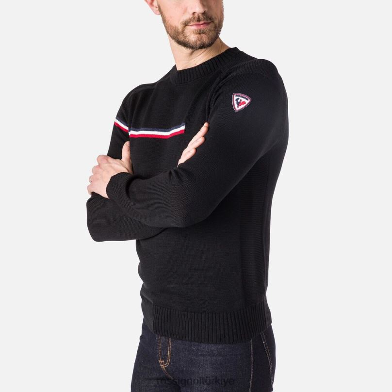 Rossignol odysseus yuvarlak yakalı kazak siyah erkekler üstler F0TFH332