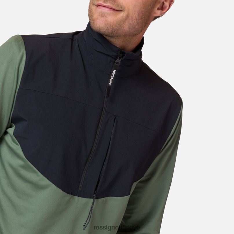 Rossignol 1/2 fermuarlı orta katman abanoz yeşili erkekler üstler F0TFH402