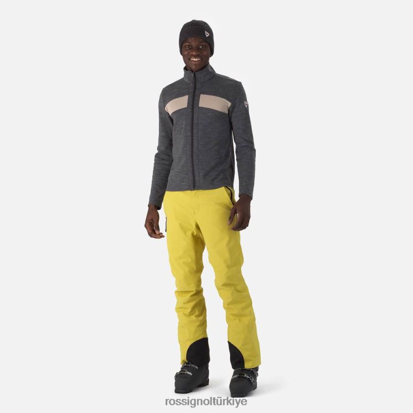 Rossignol reaksiyon merinos tam zip orta katman siyah erkekler üstler F0TFH64