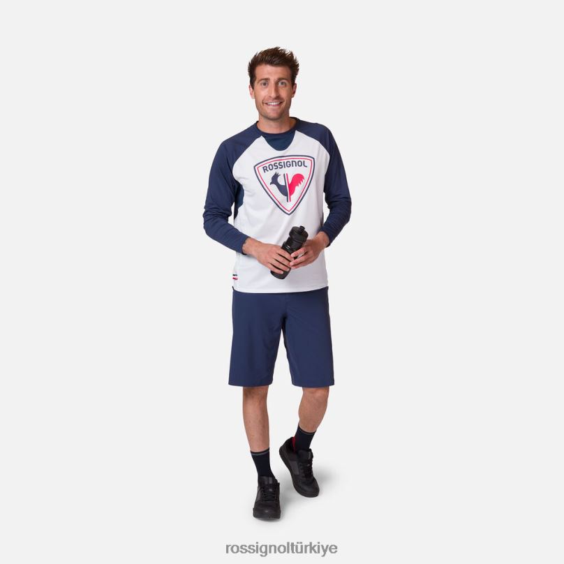 Rossignol uzun kollu jarse klasik kesim bbr erkekler üstler F0TFH95