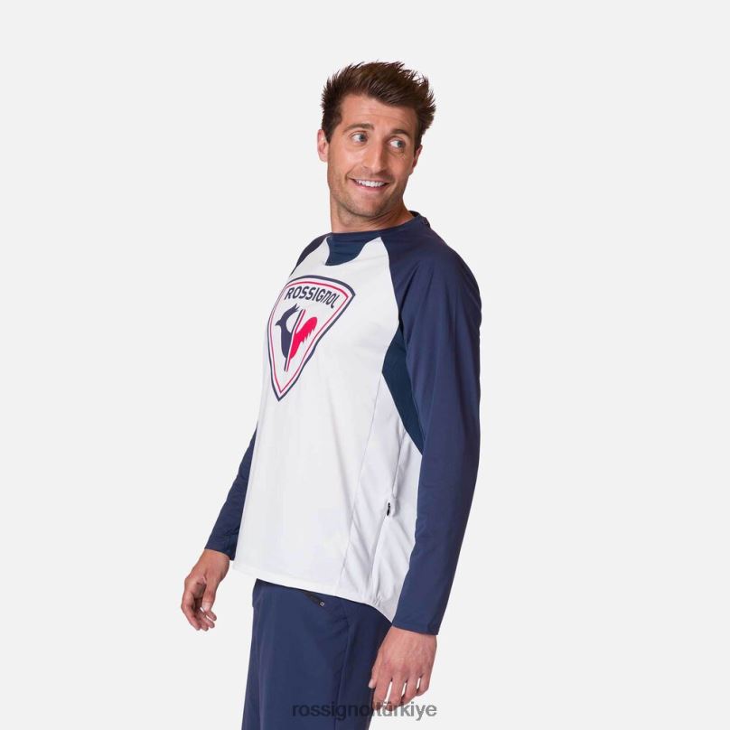 Rossignol uzun kollu jarse klasik kesim bbr erkekler üstler F0TFH95