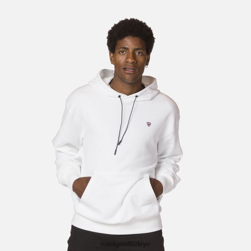 Rossignol kapşonlu tişört beyaz erkekler üstler F0TFH493