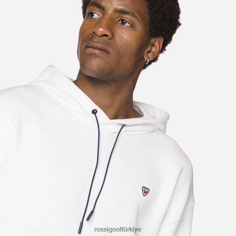 Rossignol kapşonlu tişört beyaz erkekler üstler F0TFH493