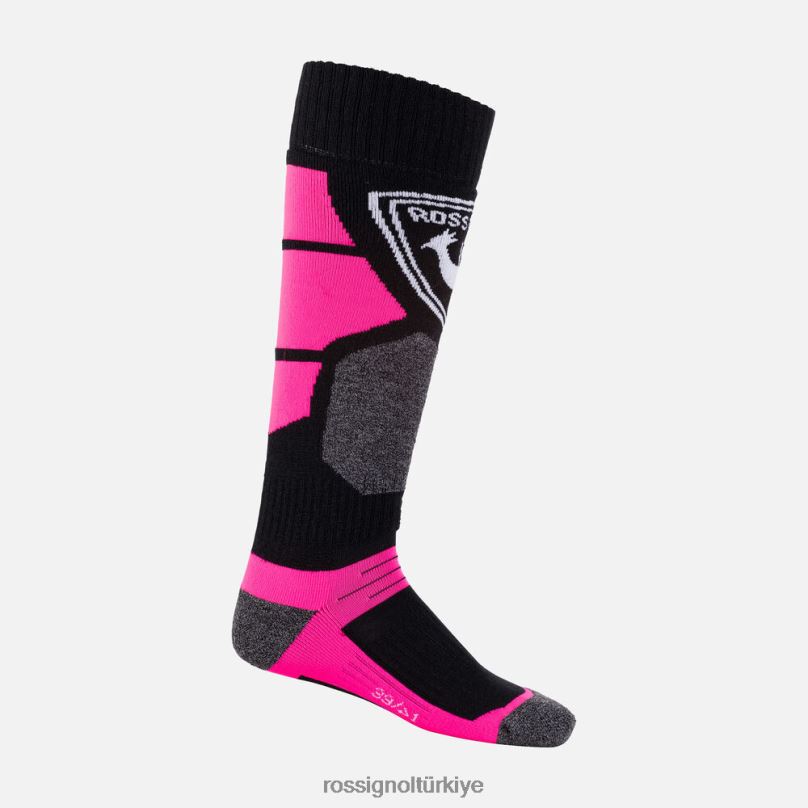Rossignol termotek kayak çorapları fluopink kadınlar Aksesuarlar F0TFH714