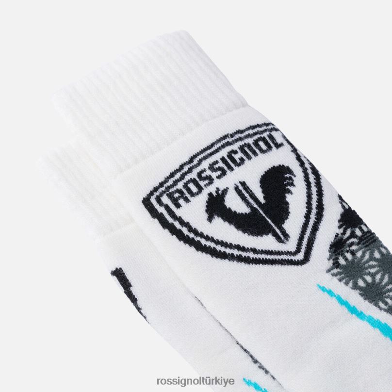Rossignol yün ve ipek kayak çorapları beyaz kadınlar Aksesuarlar F0TFH710