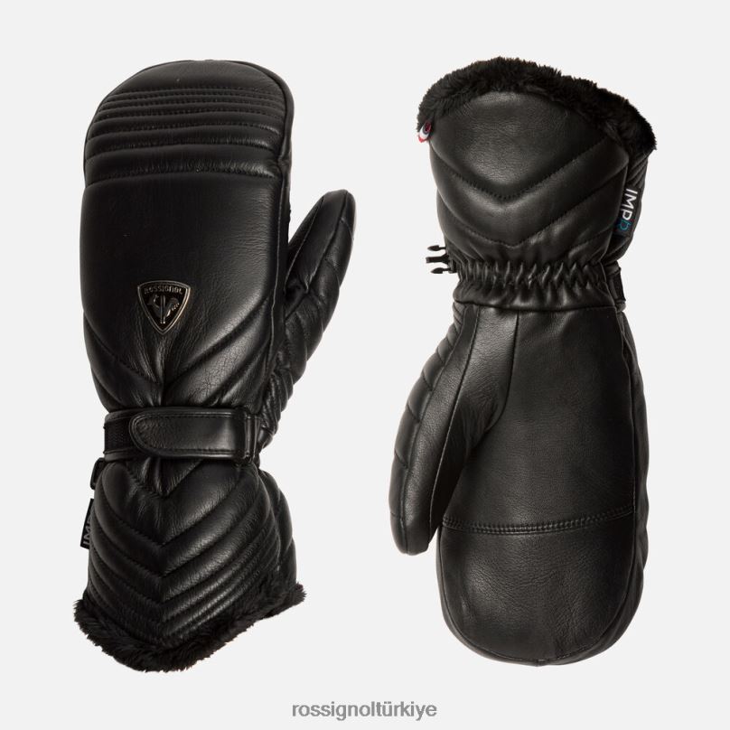 Rossignol deri su geçirmez kayak eldivenlerini seçin siyah kadınlar Aksesuarlar F0TFH761