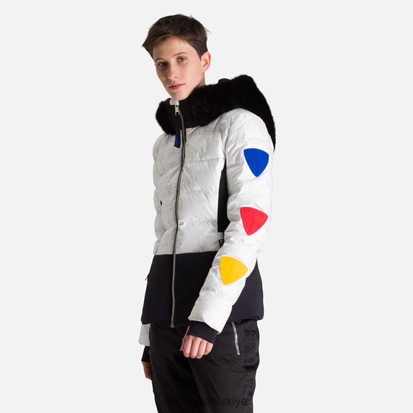 Rossignol jcc ikizler aşağı ceket beyaz kadınlar üstler F0TFH1115