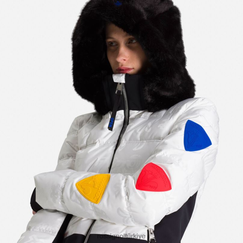 Rossignol jcc ikizler aşağı ceket beyaz kadınlar üstler F0TFH1115