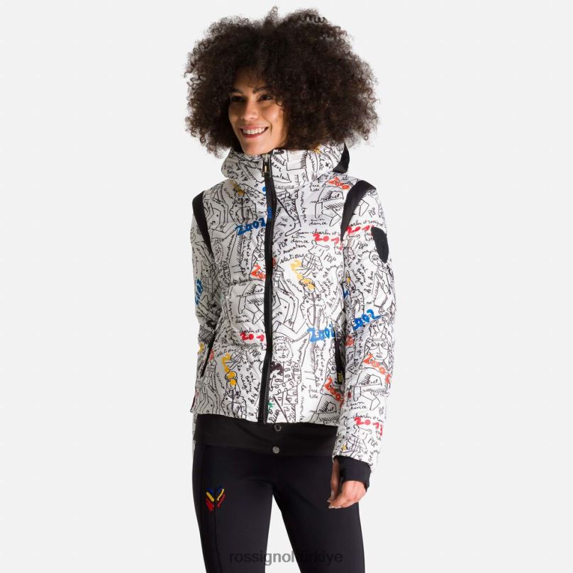 Rossignol jcc kozmik baskılı ceket gökada kadınlar üstler F0TFH1114