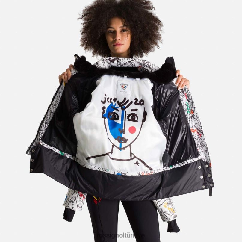 Rossignol jcc kozmik baskılı ceket gökada kadınlar üstler F0TFH1114