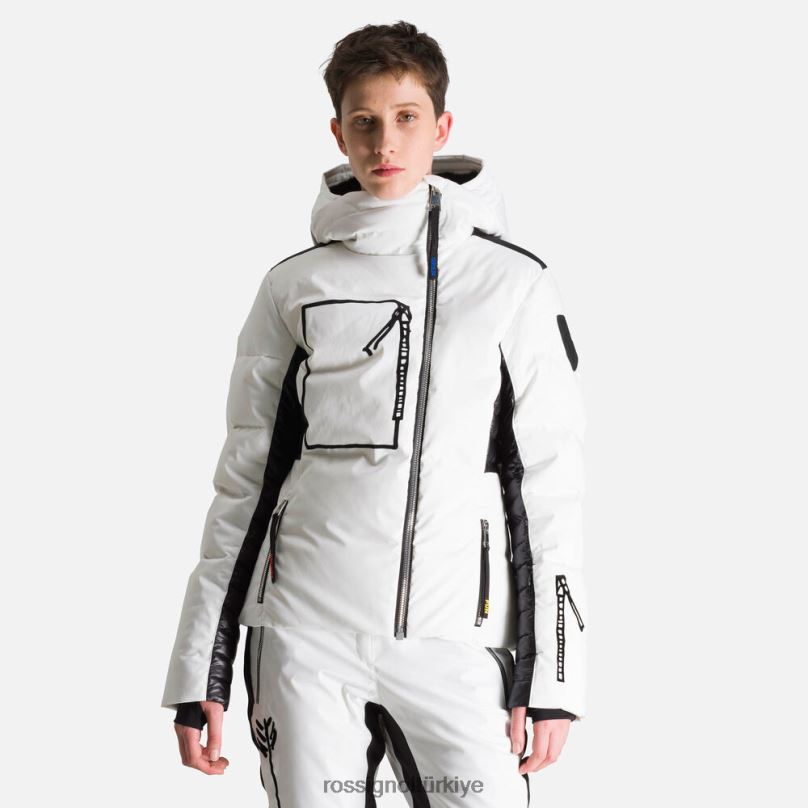 Rossignol jcc yıldız kaz tüyü ceket beyaz kadınlar üstler F0TFH794