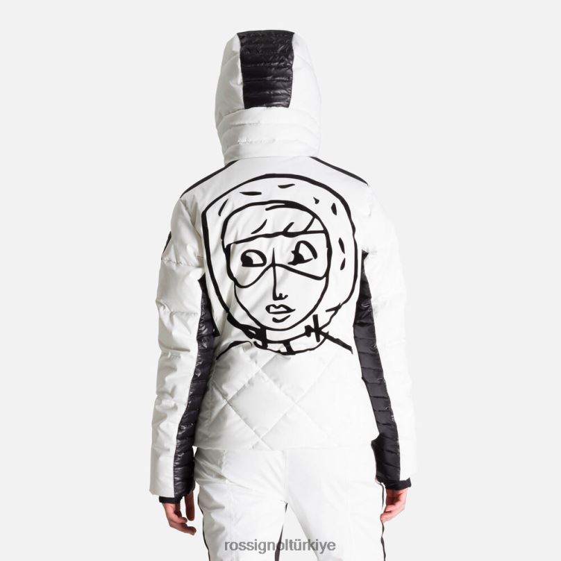 Rossignol jcc yıldız kaz tüyü ceket beyaz kadınlar üstler F0TFH794