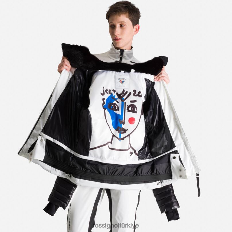 Rossignol jcc yıldız kaz tüyü ceket beyaz kadınlar üstler F0TFH794