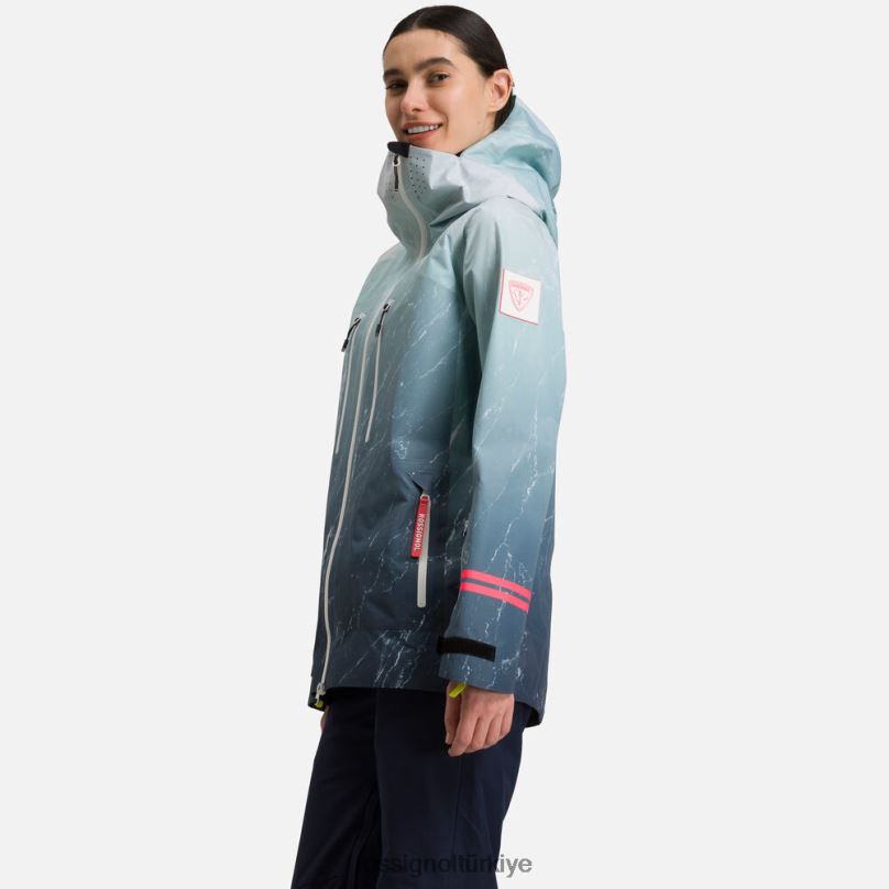 Rossignol atelier's ride free kayak ceketi deniz mavisi kadınlar üstler F0TFH1040