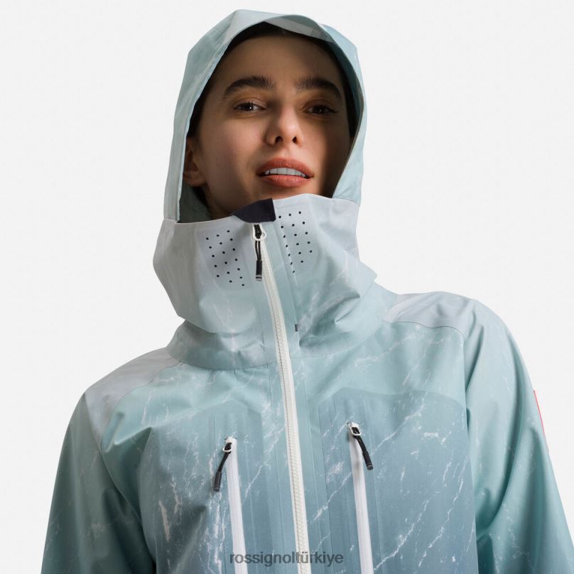 Rossignol atelier's ride free kayak ceketi deniz mavisi kadınlar üstler F0TFH1040