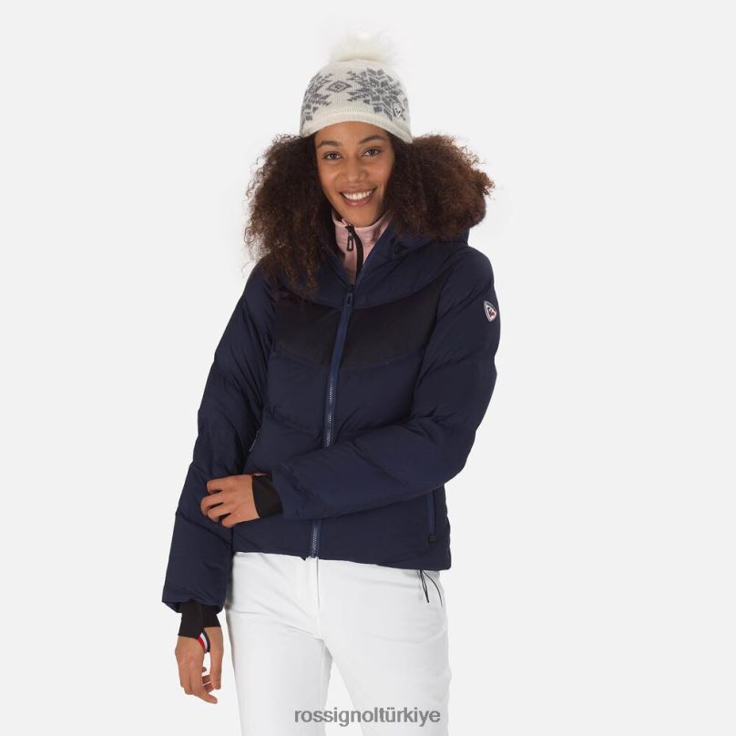 Rossignol imzalı kayak ceketi koyu lacivert kadınlar üstler F0TFH1064