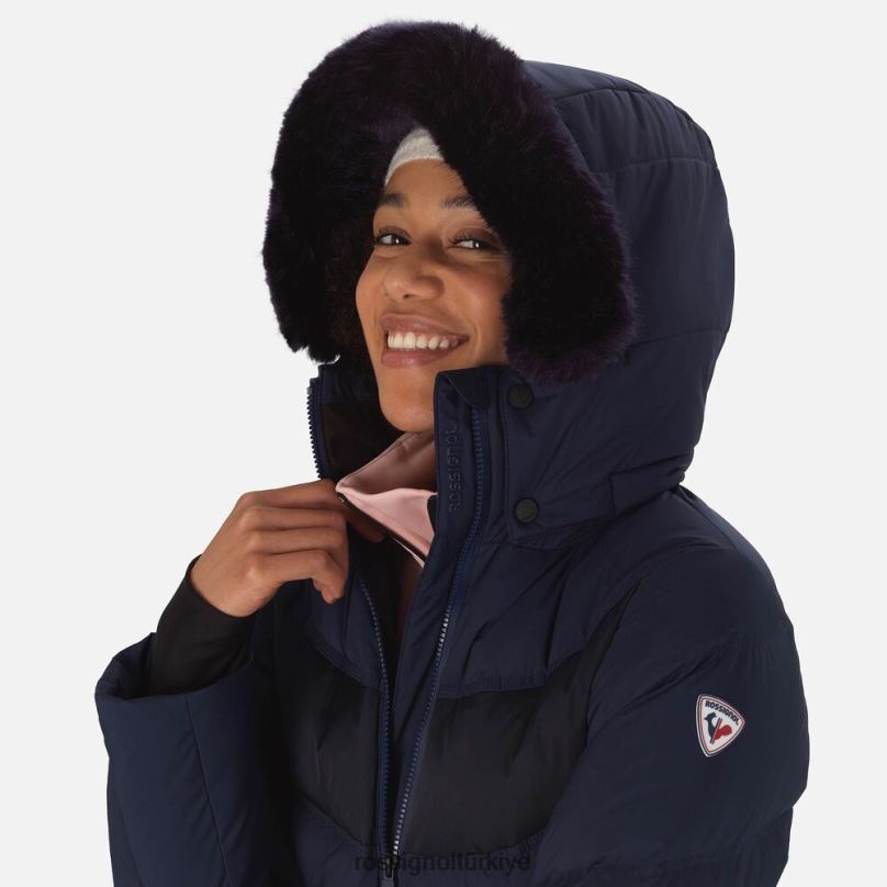 Rossignol imzalı kayak ceketi koyu lacivert kadınlar üstler F0TFH1064