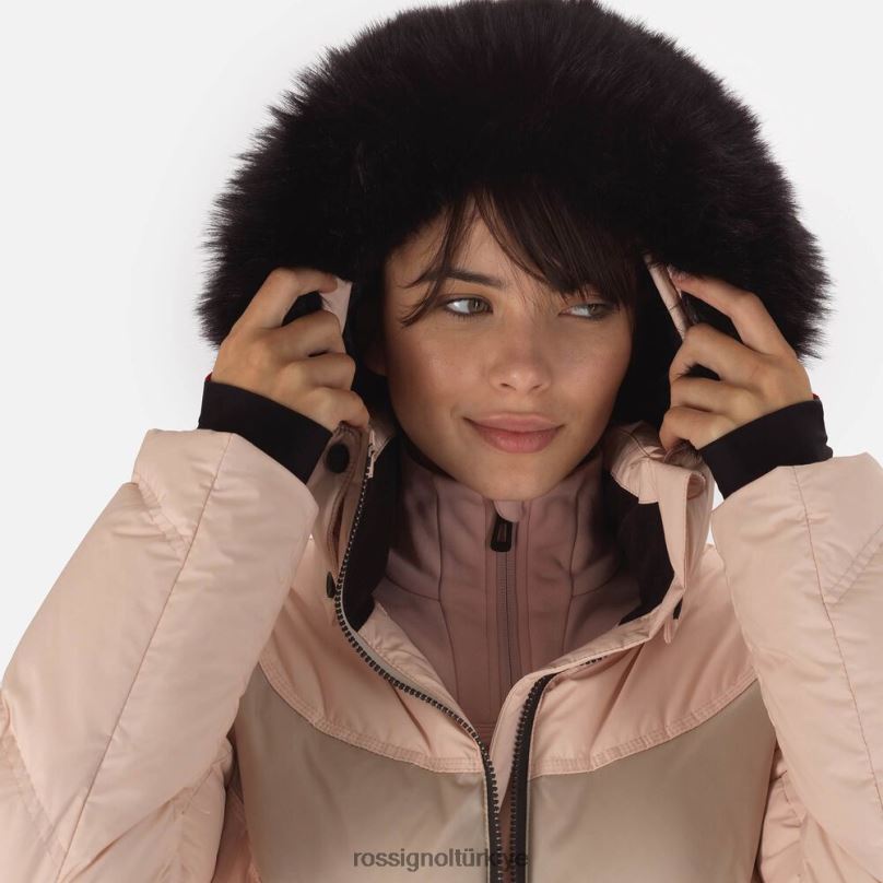 Rossignol imzalı kayak ceketi toz pembe kadınlar üstler F0TFH1070