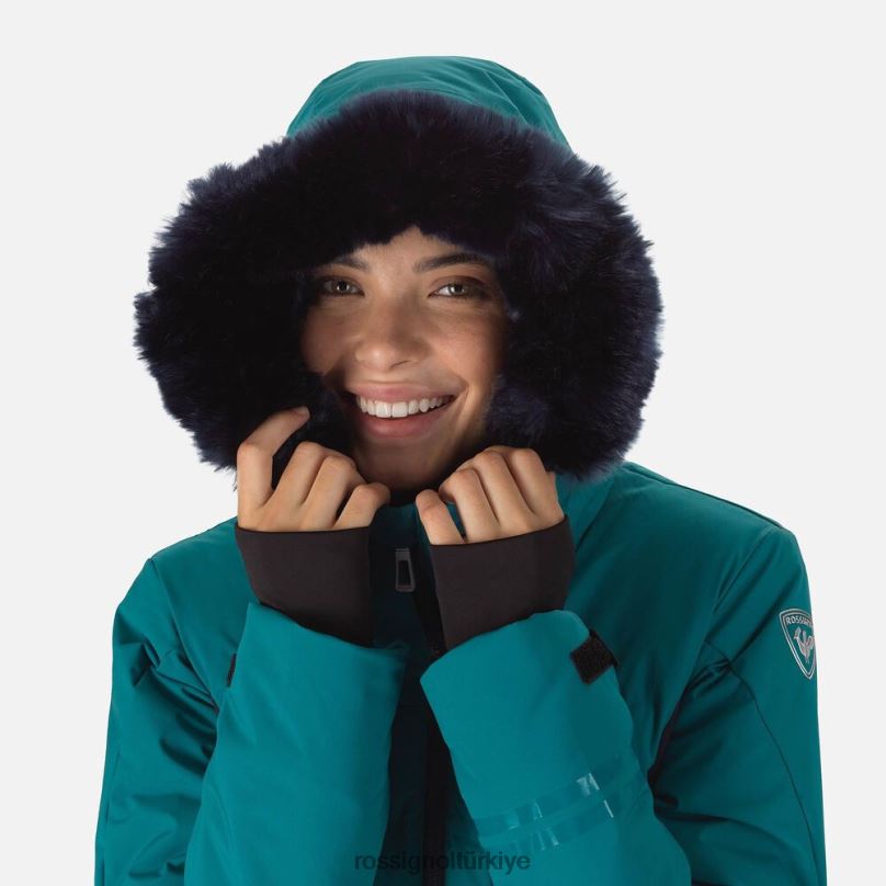 Rossignol kayak ceketi kalkış koyu zümrüt kadınlar üstler F0TFH987