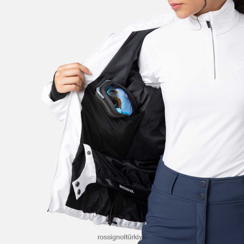 Rossignol staci kayak ceketi beyaz kadınlar üstler F0TFH1030