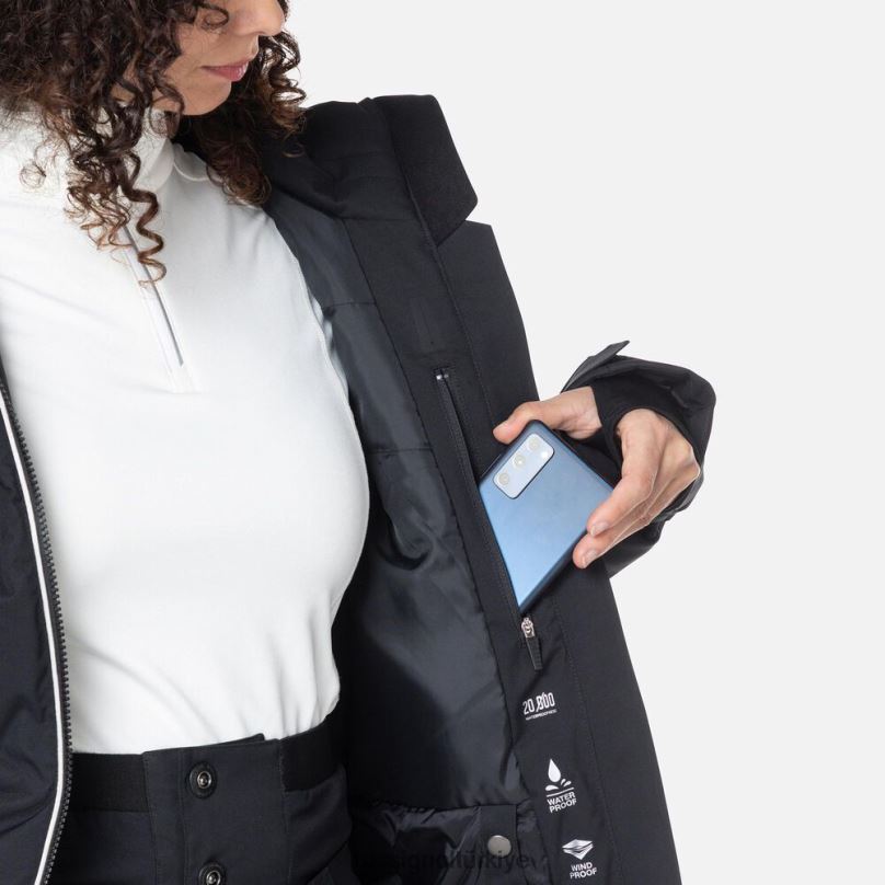 Rossignol staci kayak ceketi siyah kadınlar üstler F0TFH759