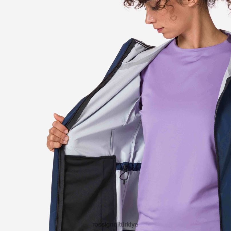 Rossignol aktif yağmurluk koyu lacivert kadınlar üstler F0TFH871