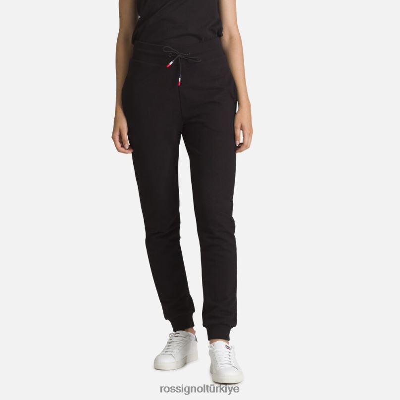 Rossignol logolu pamuklu eşofman altı siyah kadınlar dipler F0TFH916