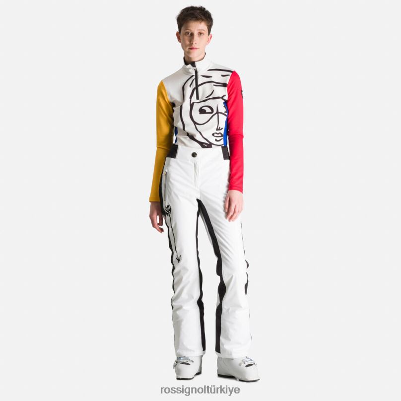 Rossignol jcc yıldız kayak pantolonu beyaz kadınlar dipler F0TFH1043