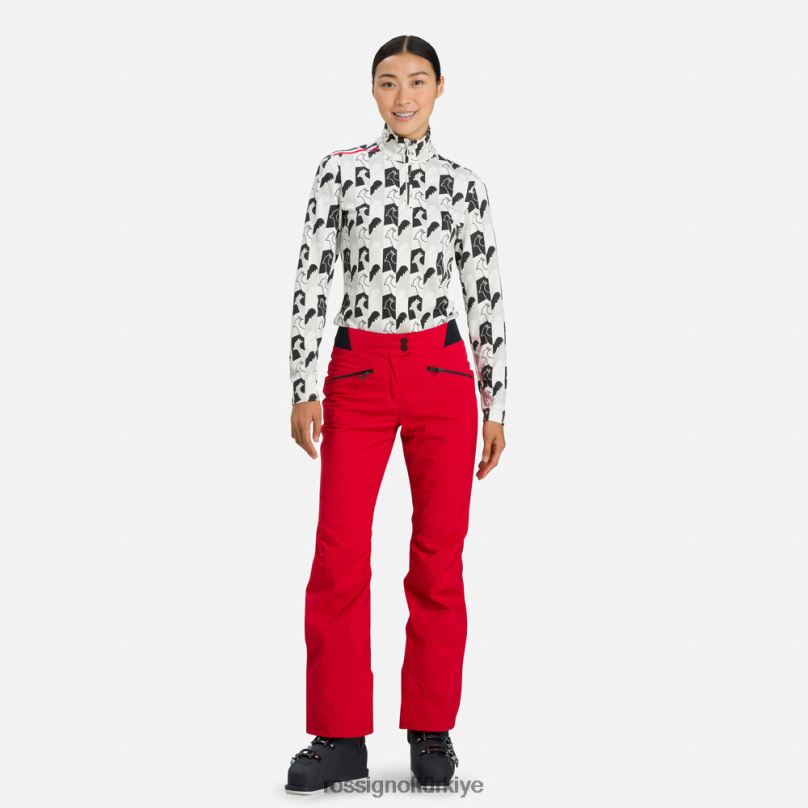 Rossignol klasik kayak pantolonu kırmızı kadınlar dipler F0TFH775