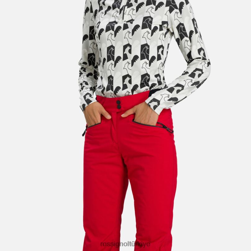 Rossignol klasik kayak pantolonu kırmızı kadınlar dipler F0TFH775