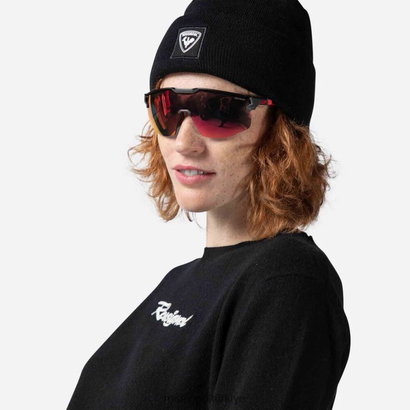 Rossignol imzalı örgü kazak siyah kadınlar üstler F0TFH902